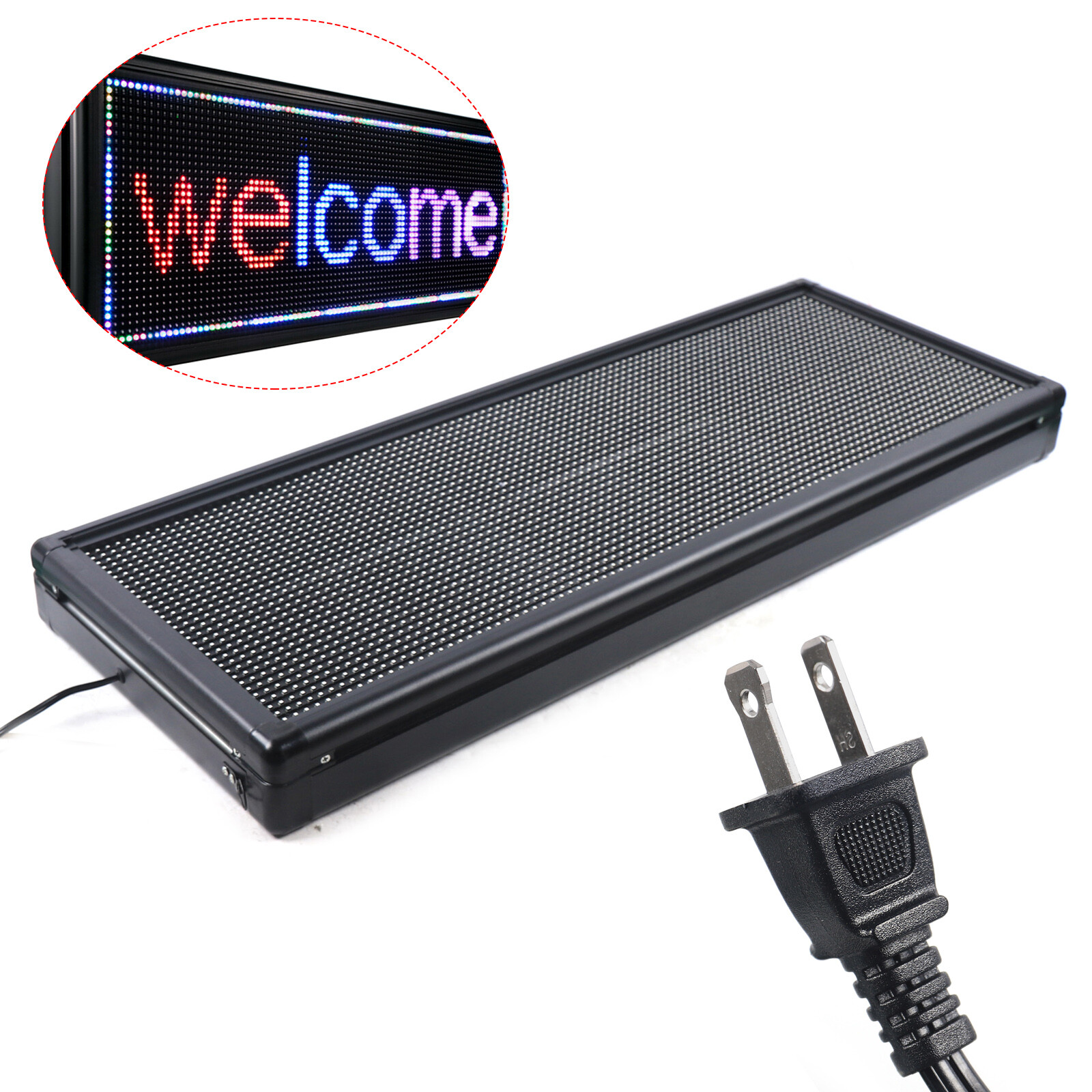 40"x15" LED Scrolling Sign Programmable Digital Display Board Sign Full Color