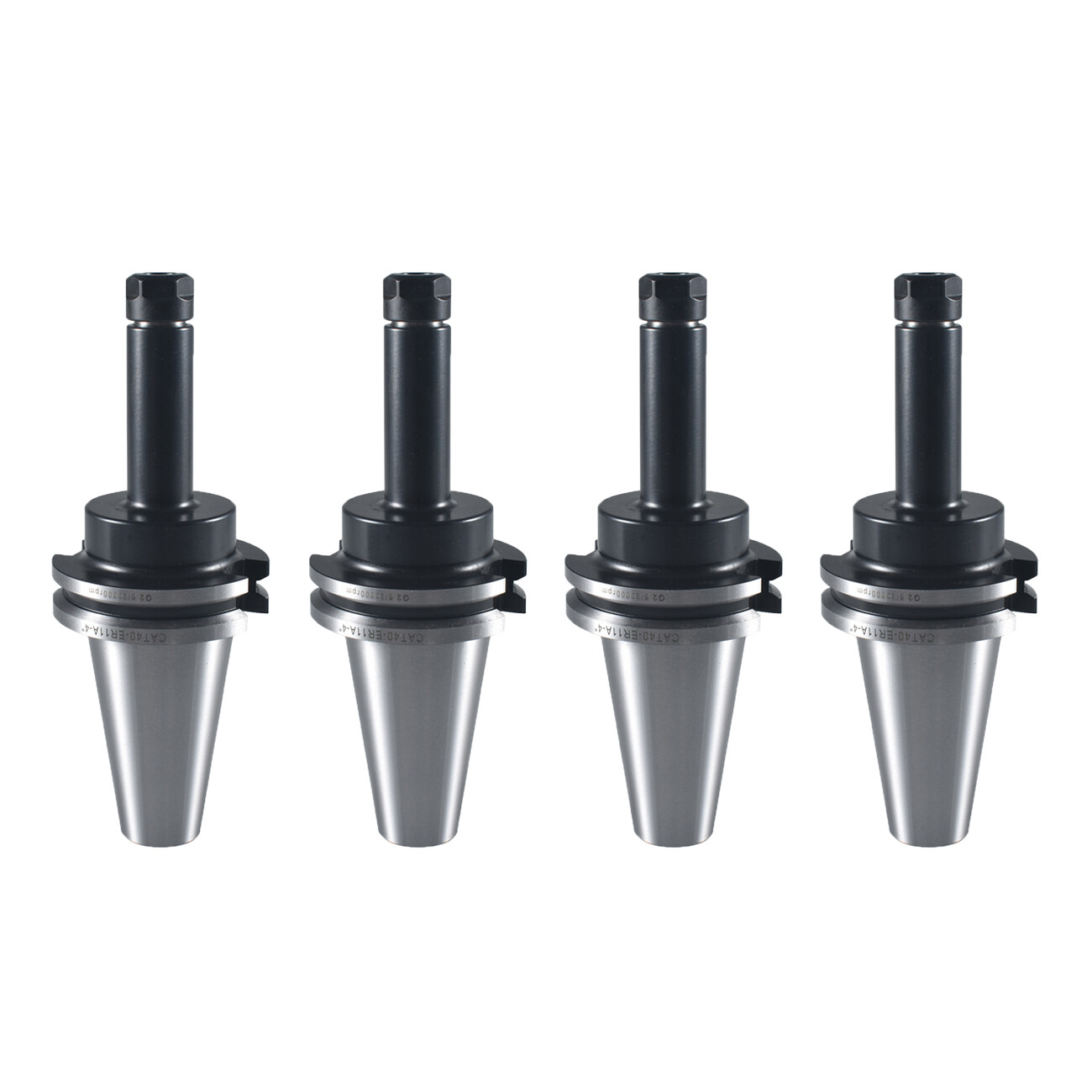 4Pcs CAT 40 ER11 4" Collet Chuck Tool Holder Balanced G2.5 20000RPM CAT40