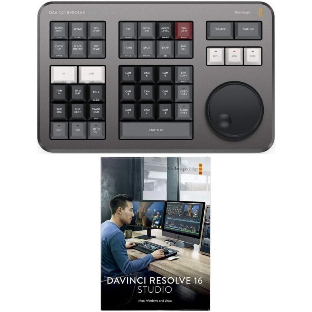 Professional Video Editing Software Suite with Keyboard Speed Editor &
