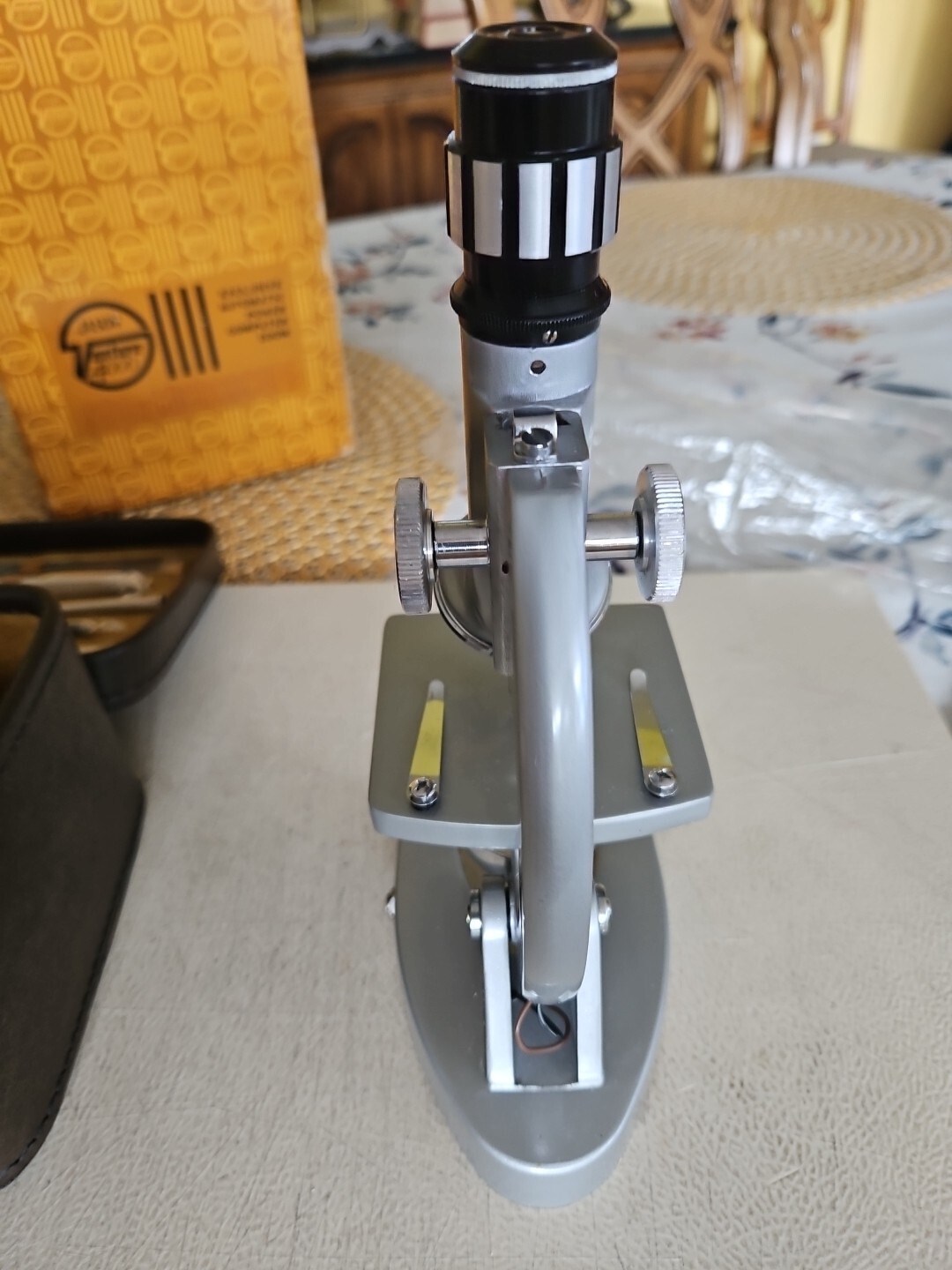 Jason 900x Zoom Microscope w/Case & Slides Model 712 Auto Power Computer Zoom