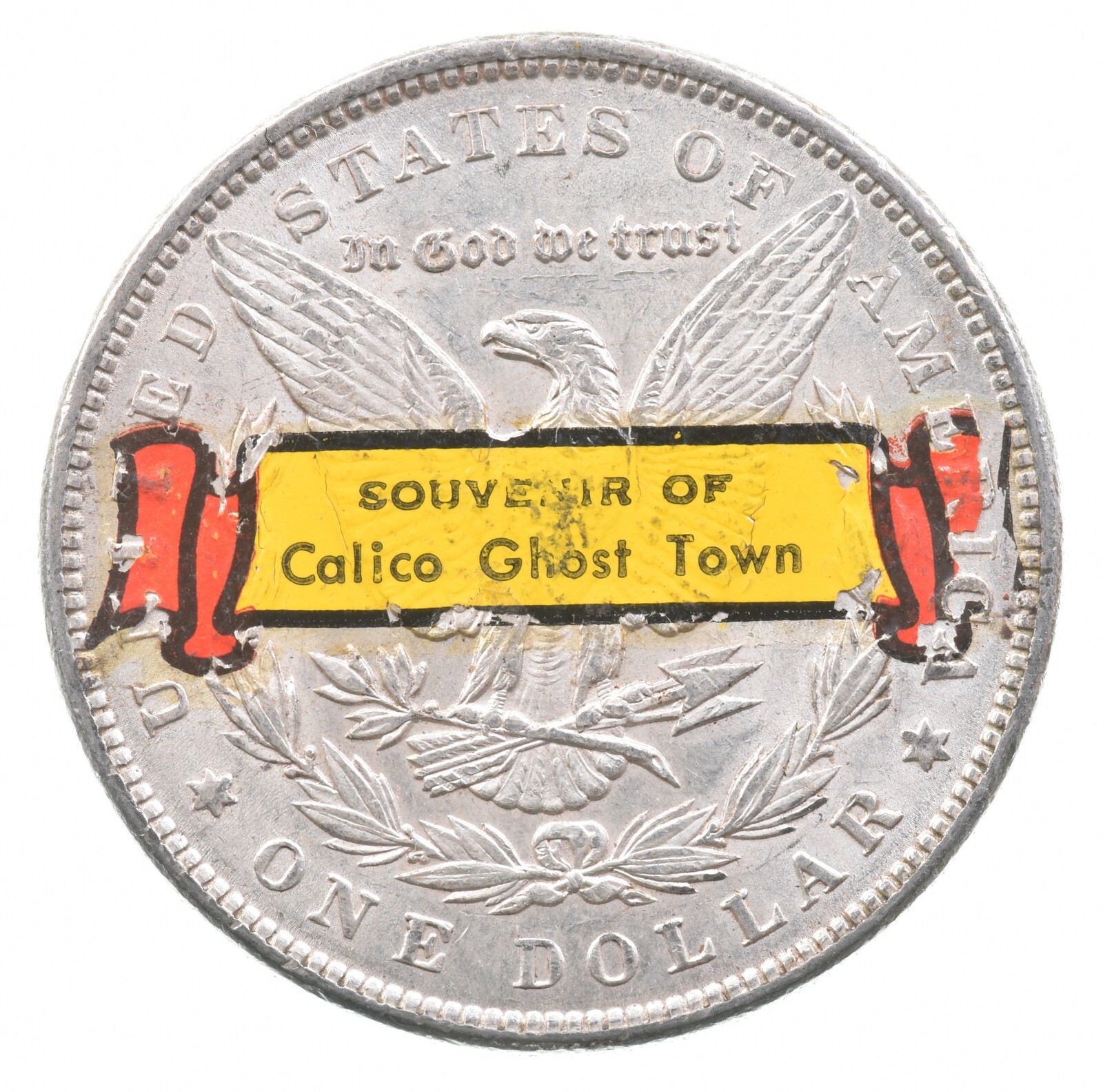 1889 Morgan Silver Dollar Souvenir Of Calico Ghost Town *9967