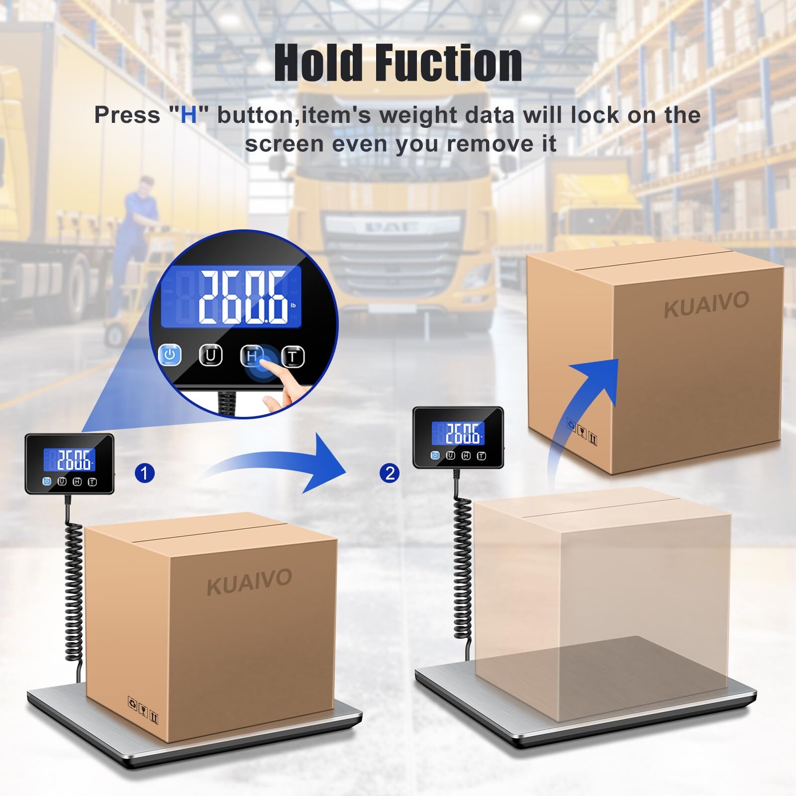 Digital Shipping Scale 440lbs x 1.7OZ Digital Postal Scale AC/DC Package LCD USB
