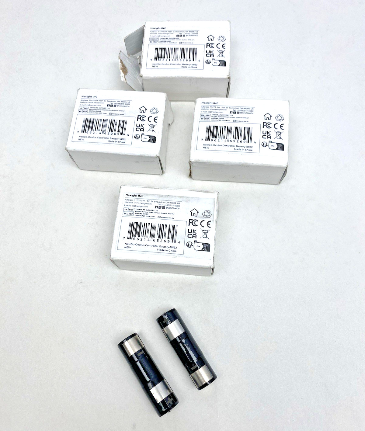 Lot Of 4, (2 Each Pack) NexiGo, Rechargeable AA Batteries Oculus Controller