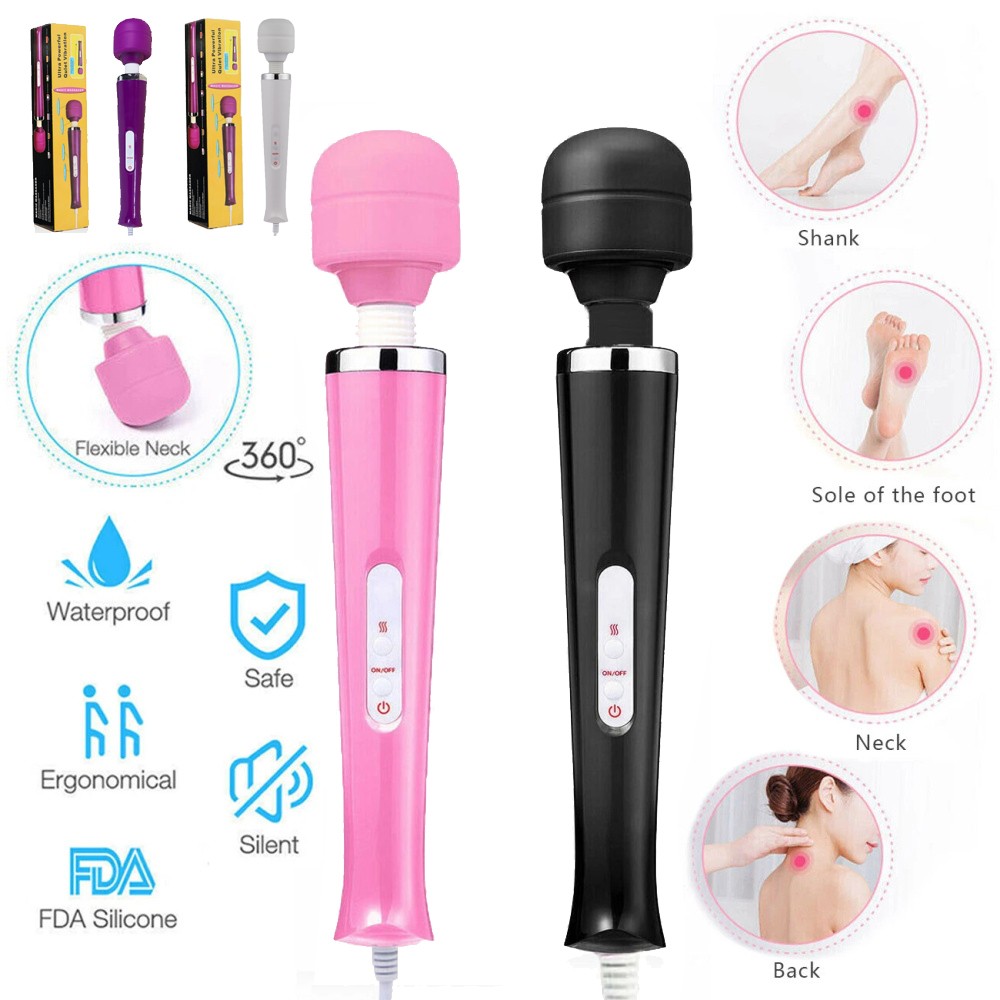 Handheld Massager 20 Speed Wand Vibrating Massage Magic Full Body Therapy Motor