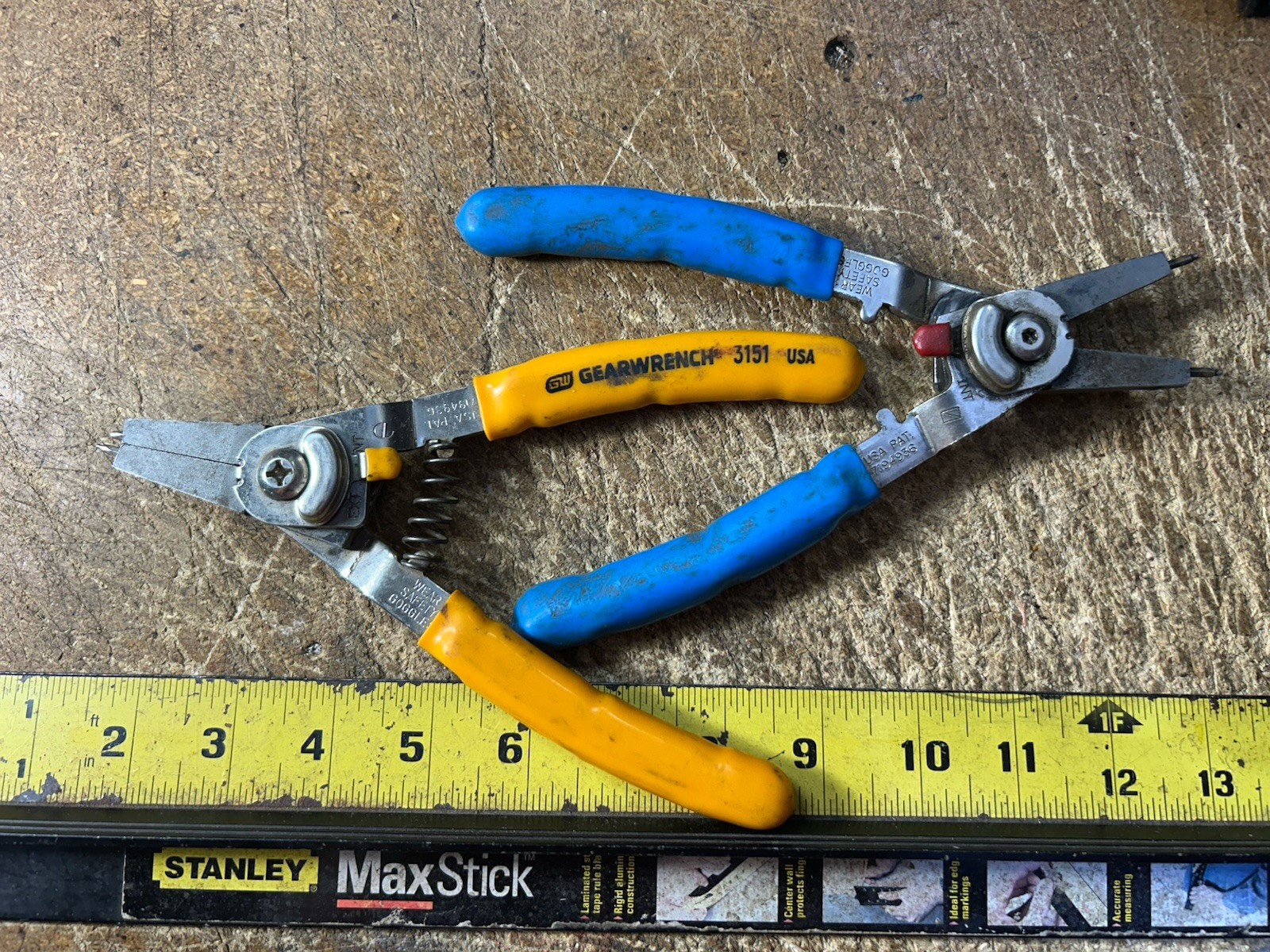 2 Convertible Internal & External Snap Ring Pliers Gearwrench 3151 USA Unmarked