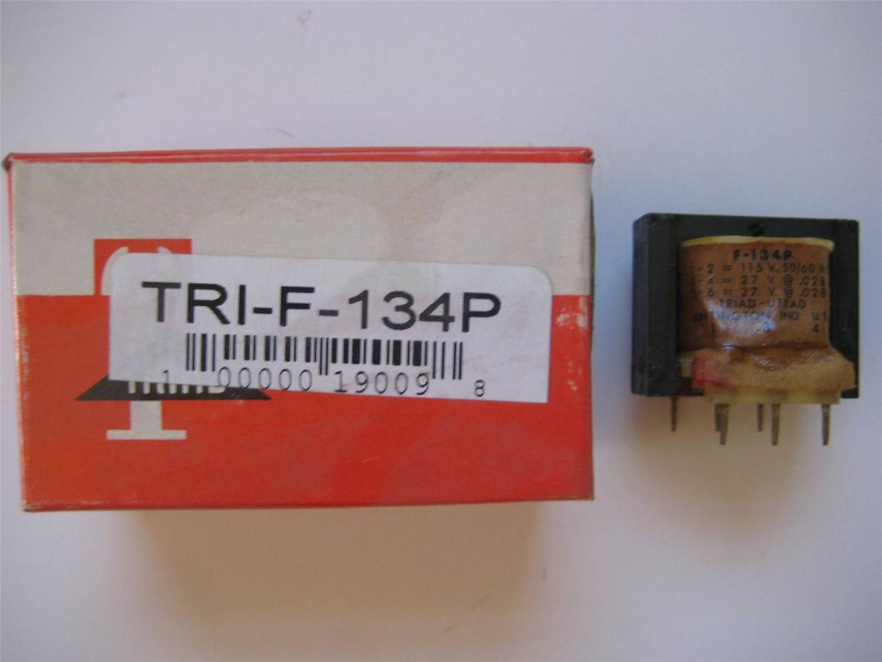 TRIAD Power Transformer F-134P DUAL Sec 27 54 VAC CT .028 .056 amp Prim 115v PC
