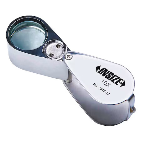 Insize 7515-10 Illuminated Magnifier, 10X Power