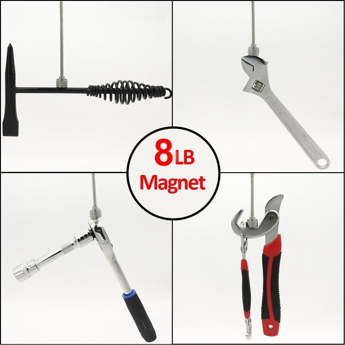 30-Inch Extendable Magnetic Pickup Tool - 8LB Pull Capacity for Tight Spaces