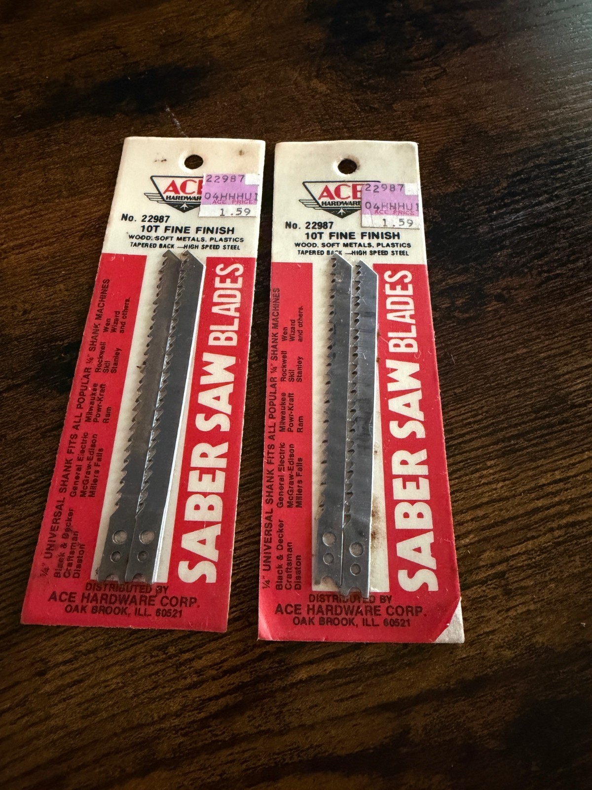 Lot of 2 packs Ace Saber saw blades 22987 10T Fine Finish NEW SEALED
