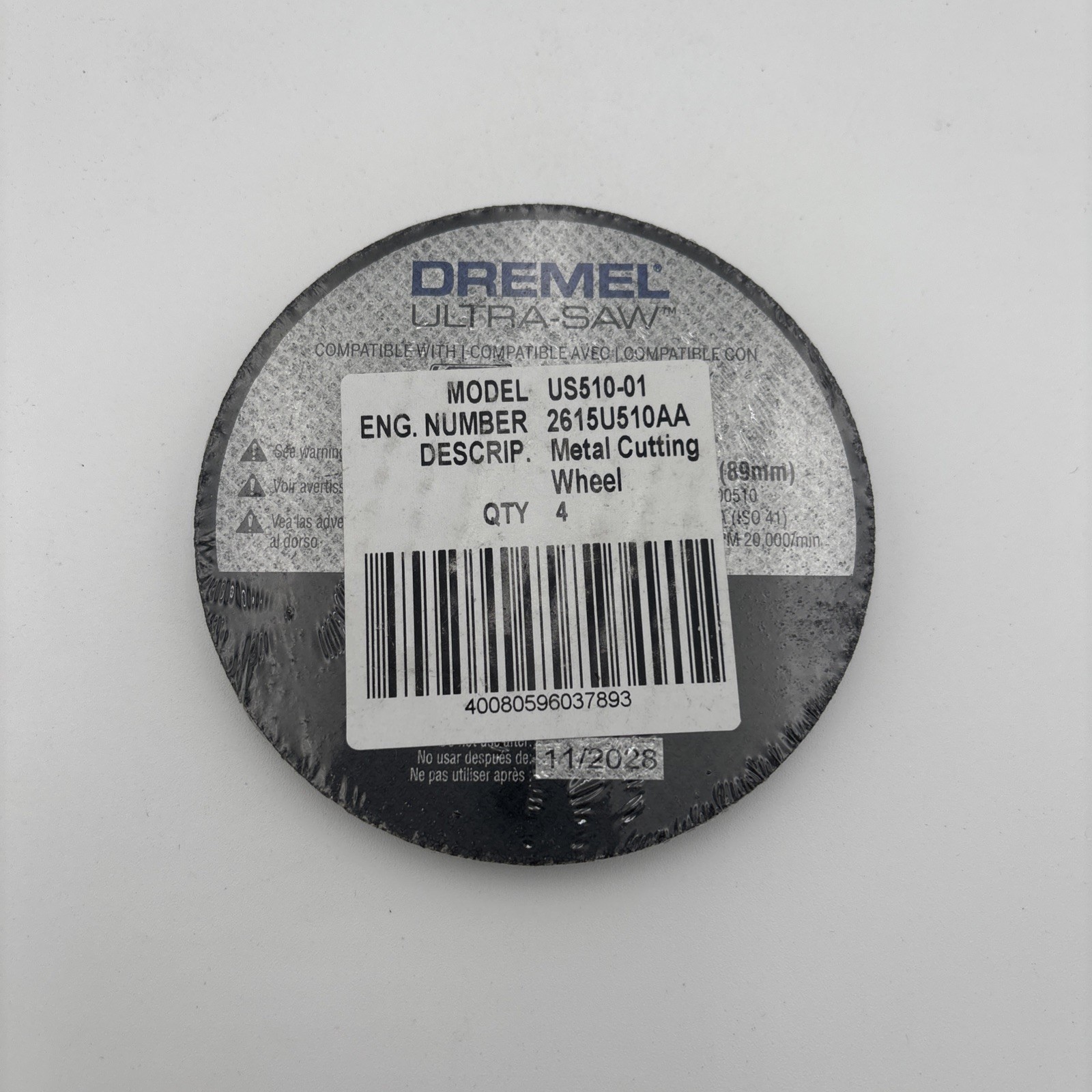 Dremel US510-01 Ultra-Saw 3.5-Inch Metal Cutting Wheel (4-Pack)