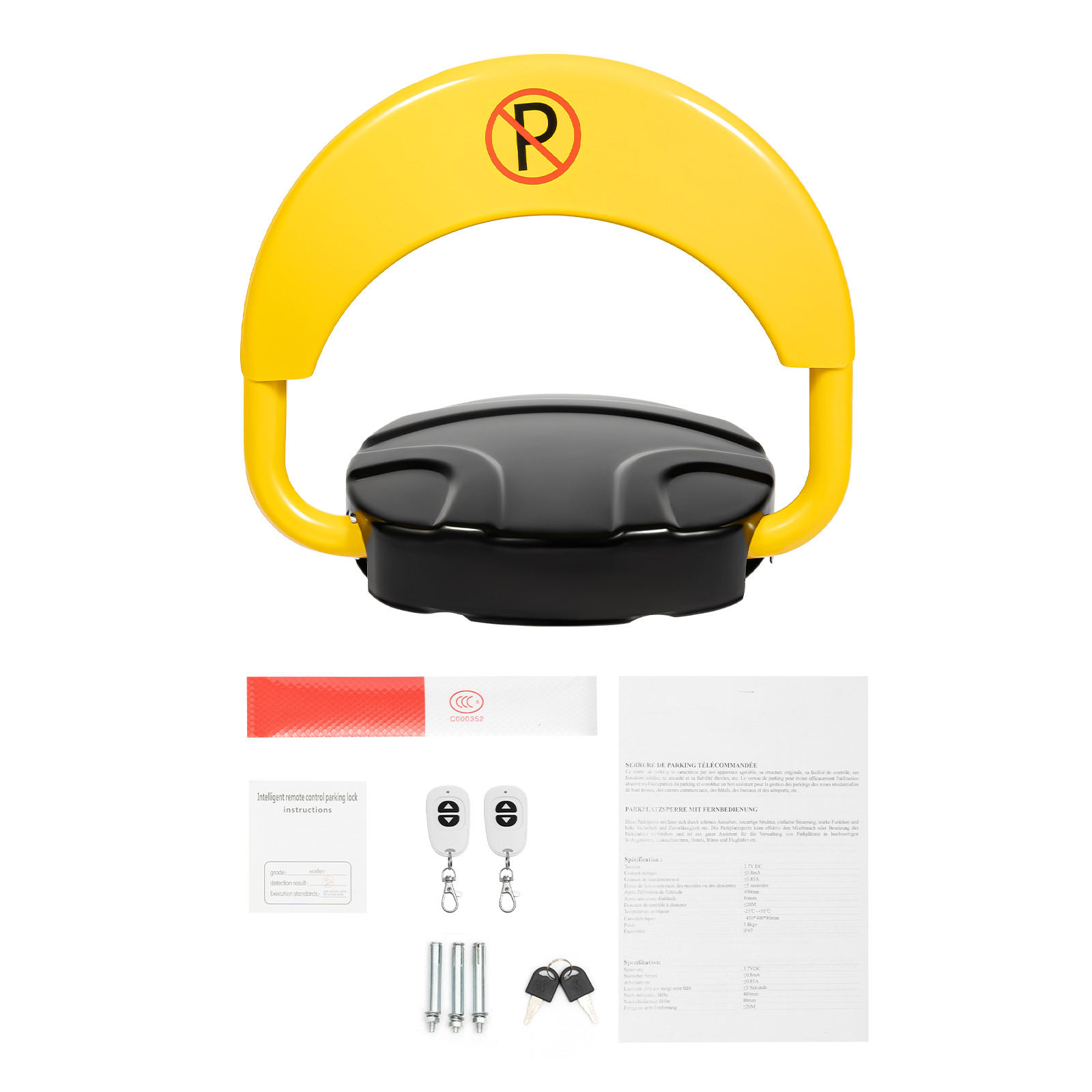 Car Parking Lock Barrier Remote Control Automatic Parking Spot Lock Waterproof