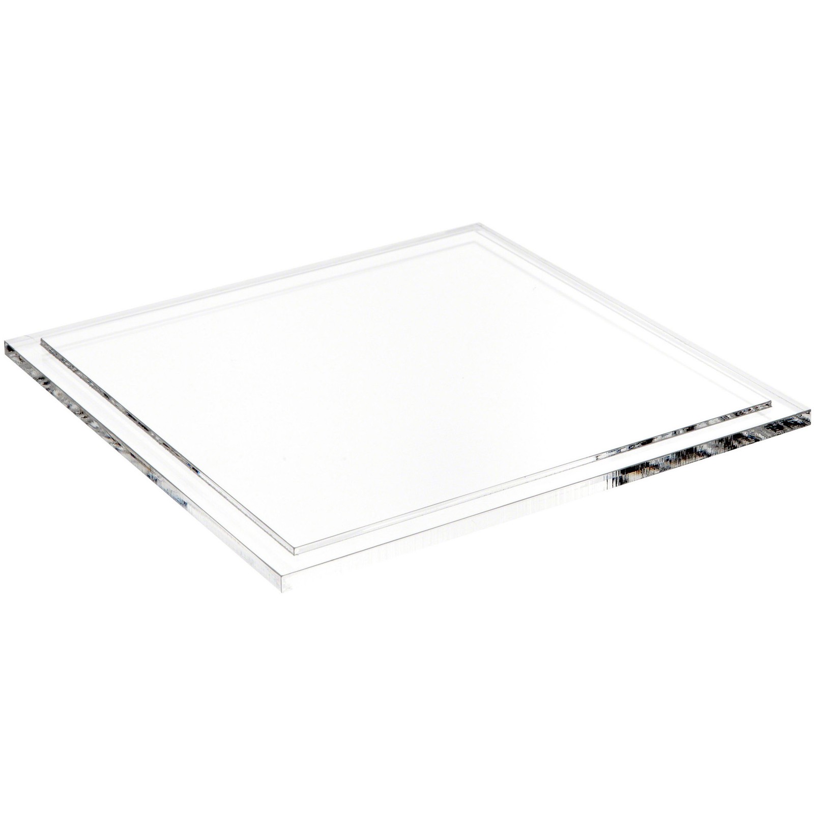 Plymor Clear Acrylic Square Display Base, 8.625" W x 8.625" D x 0.3125" H