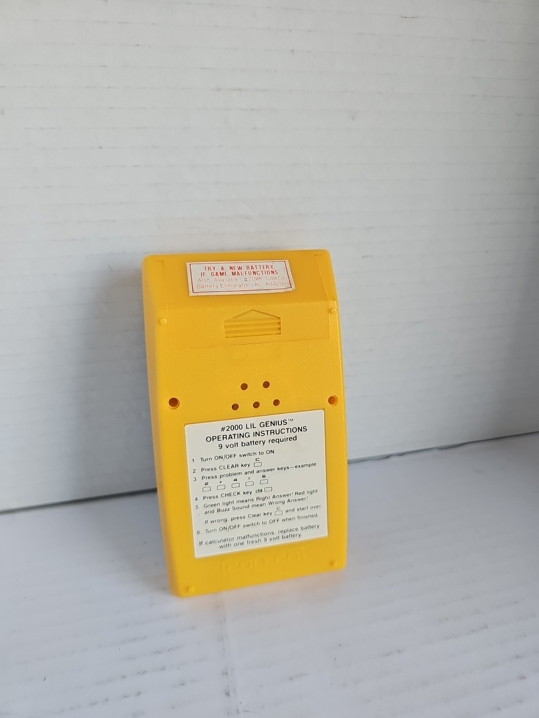 1978 Coleco Lil Genius Electronic Learning Calculator #2000 Tested Works