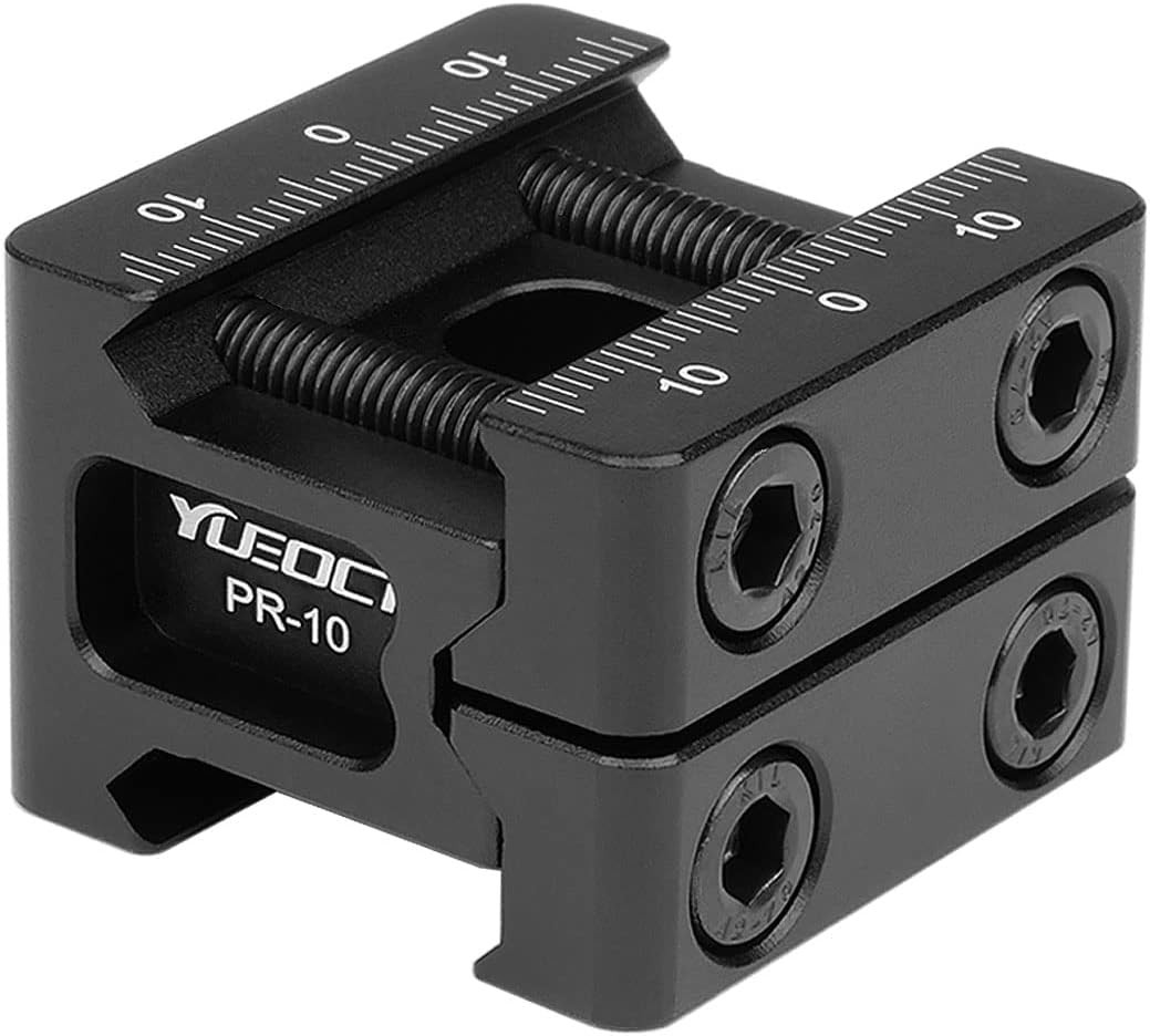 Metal Picatinny to Picatinny Dovetail Rail Mount Clamp Riser Adapter with Anti-S