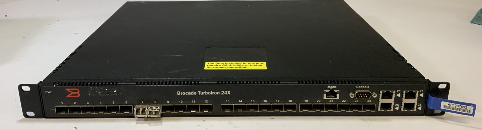 Brocade Turbolron 24X 240V 5A 24-Port Managed Network Switch (TI-24X -AC) "X3B"