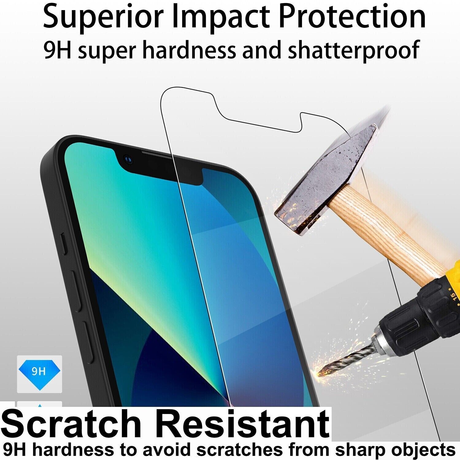 TEMPERED GLASS SCREEN PROTECTOR For SAMSUNG GALAXY A14 9H FULL COVERAGE GORILLA