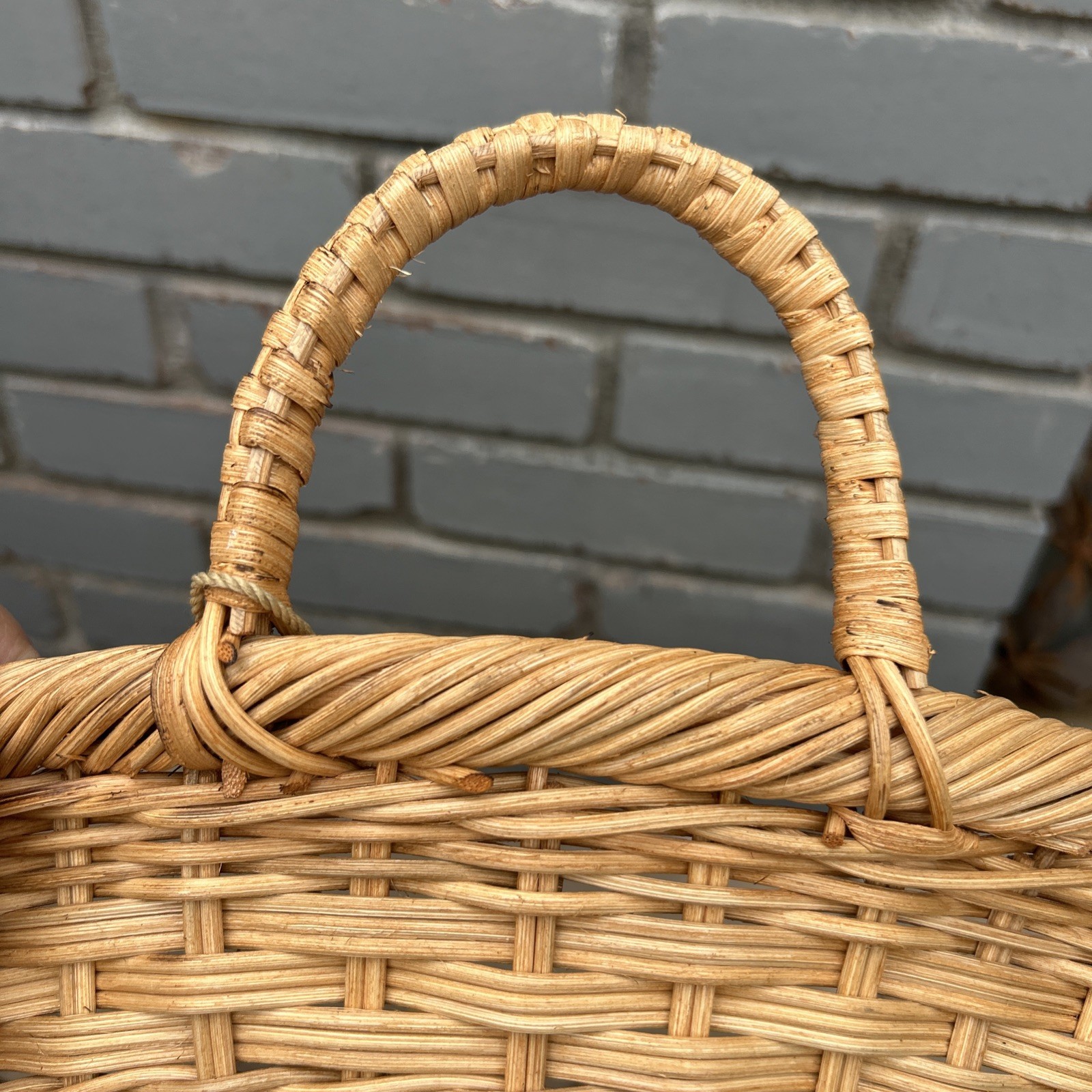 Studio Magee Round Basket With Two Handles 17.5” Diameter