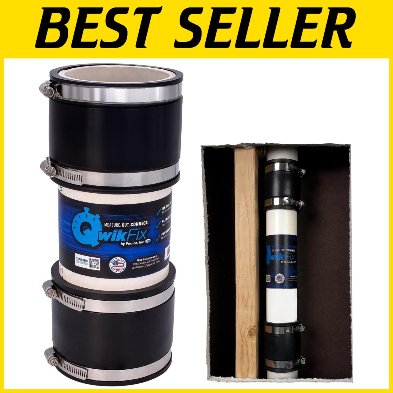 Fast Pipe Repair Kit for Plastic/Cast Iron/Steel