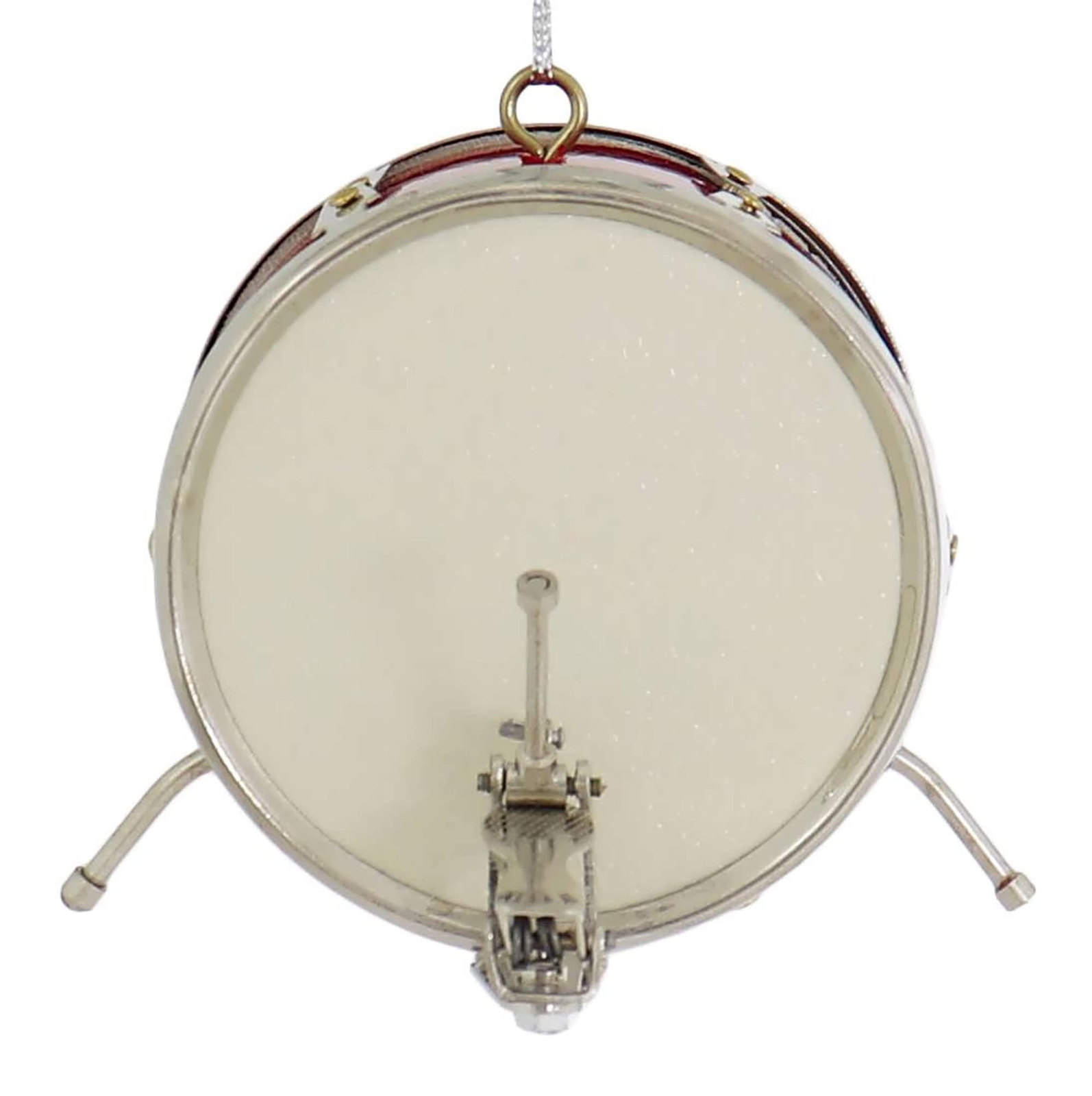 Broadway Gifts 2.8 Inch Red Wood and Brass Bass Drum Ornament Decoration
