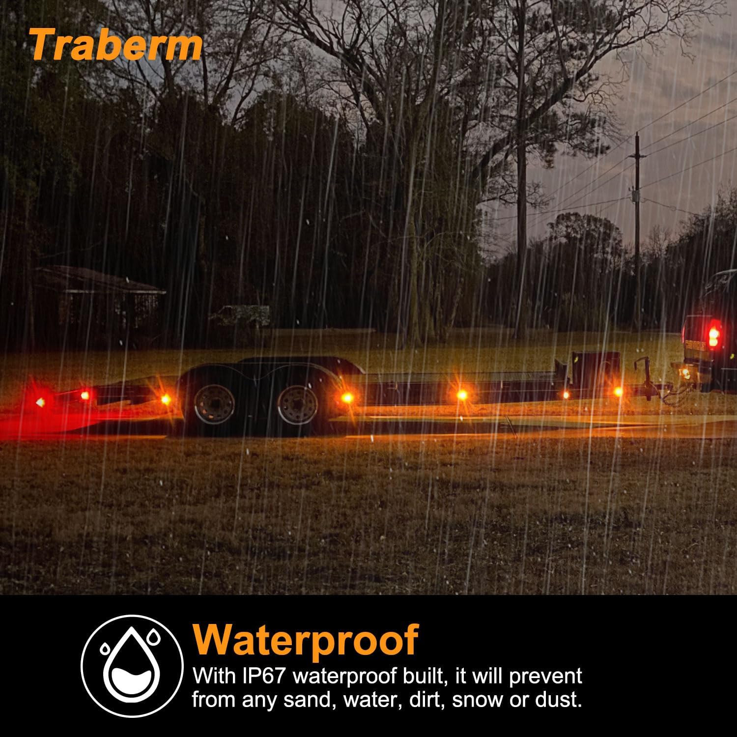 20 Pcs 2.5'' Inch round Led Clearance and Side Marker Lights 13 LEDS W/Reflector