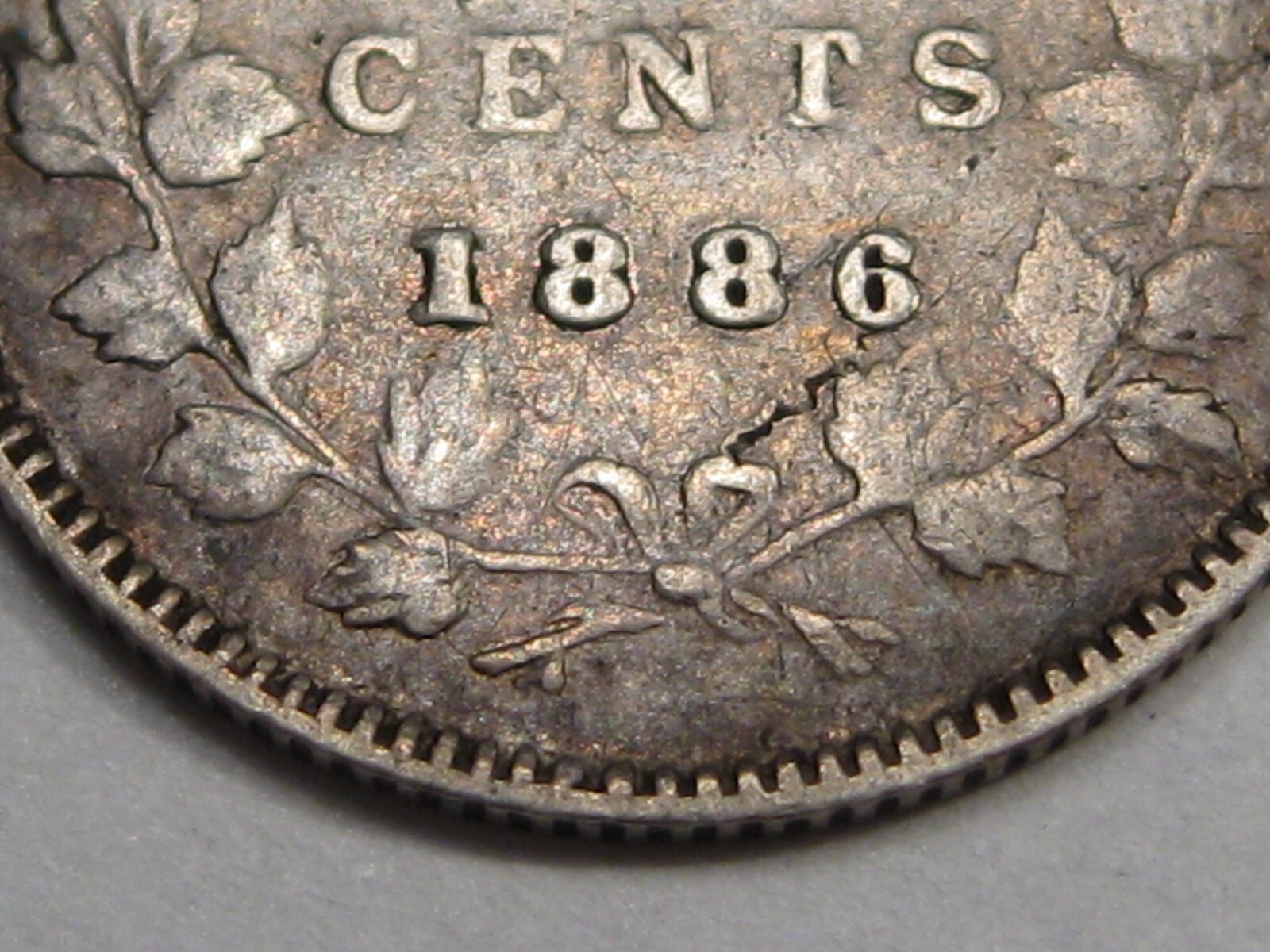 VG/F 1886 Five Cent 5¢ CANADA. #33
