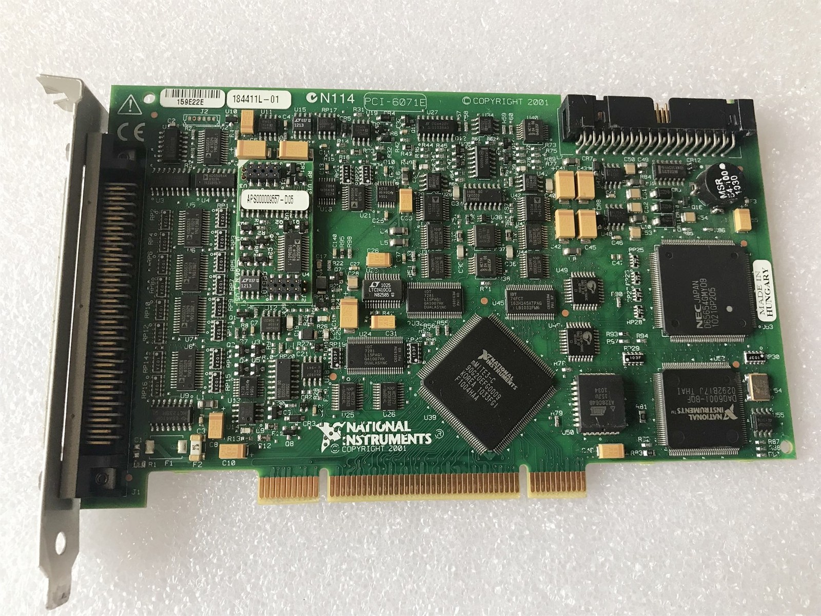 National Instruments PCI-6071E NI DAQ Card 1.25MS/sec Analog Input Multifunction