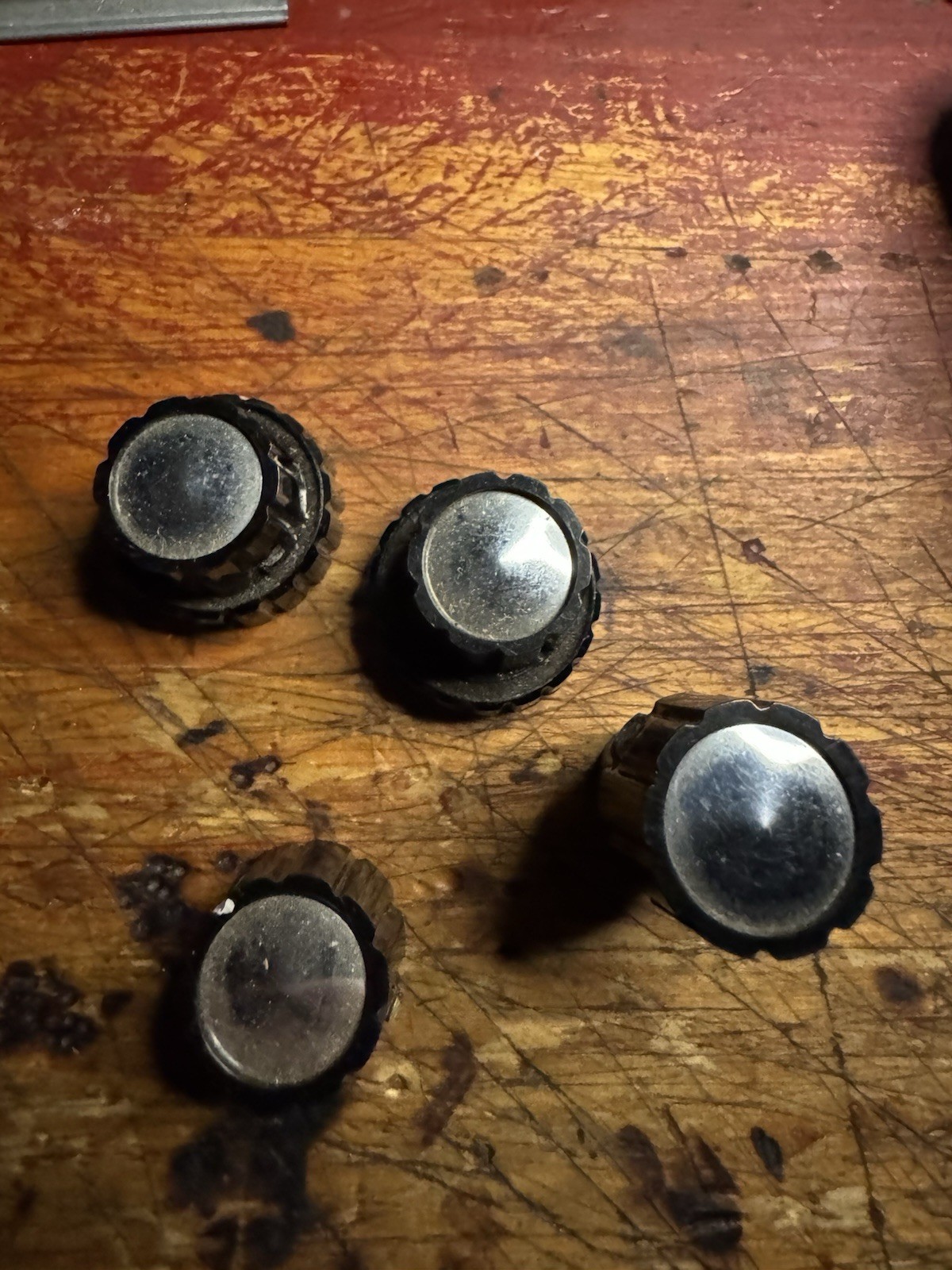 UHER Universal , Reel to Reel Recorder Front Knobs 6 pieces 4 knobs