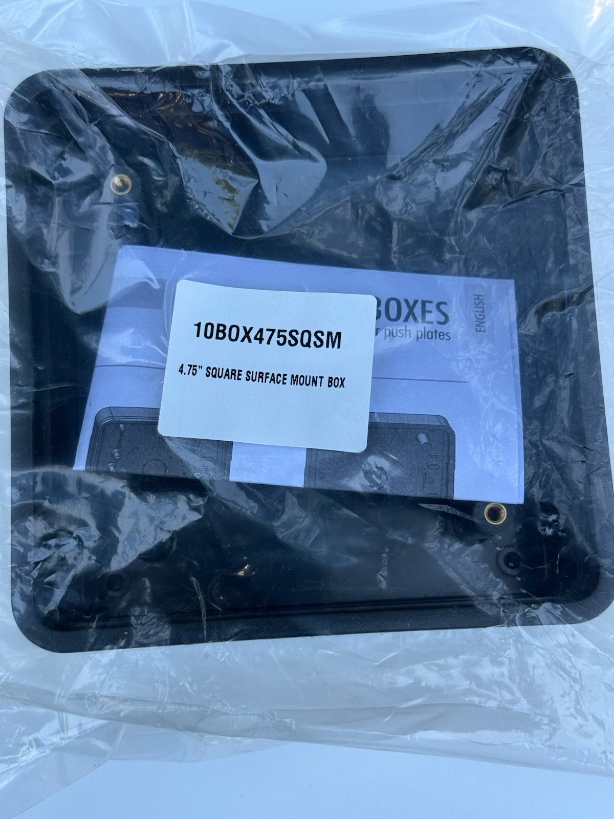 BEA 10BOX475SQSM - 4.75" Plastic Square Surface Mount Box - New