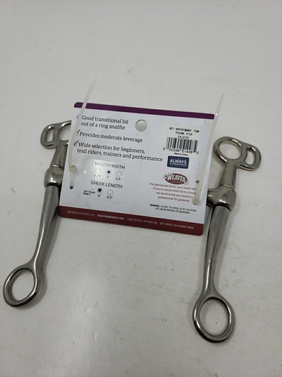 Weaver Leather CA-2110 Tom Thumb Bit