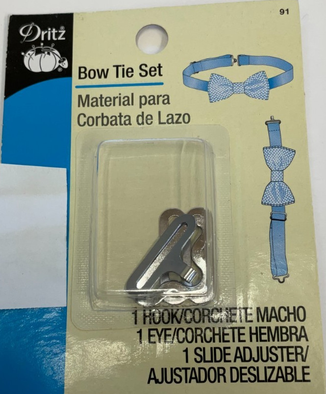 DRITZ #91 - BOW TIE SET, 1 HOOK, 1 EYE & 2 SLIDES