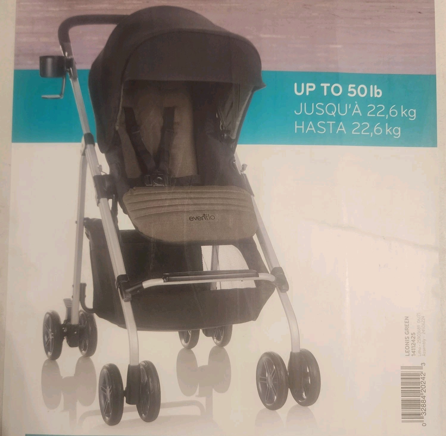 Reversi Lightweight Reversible Stroller New In Box Green.