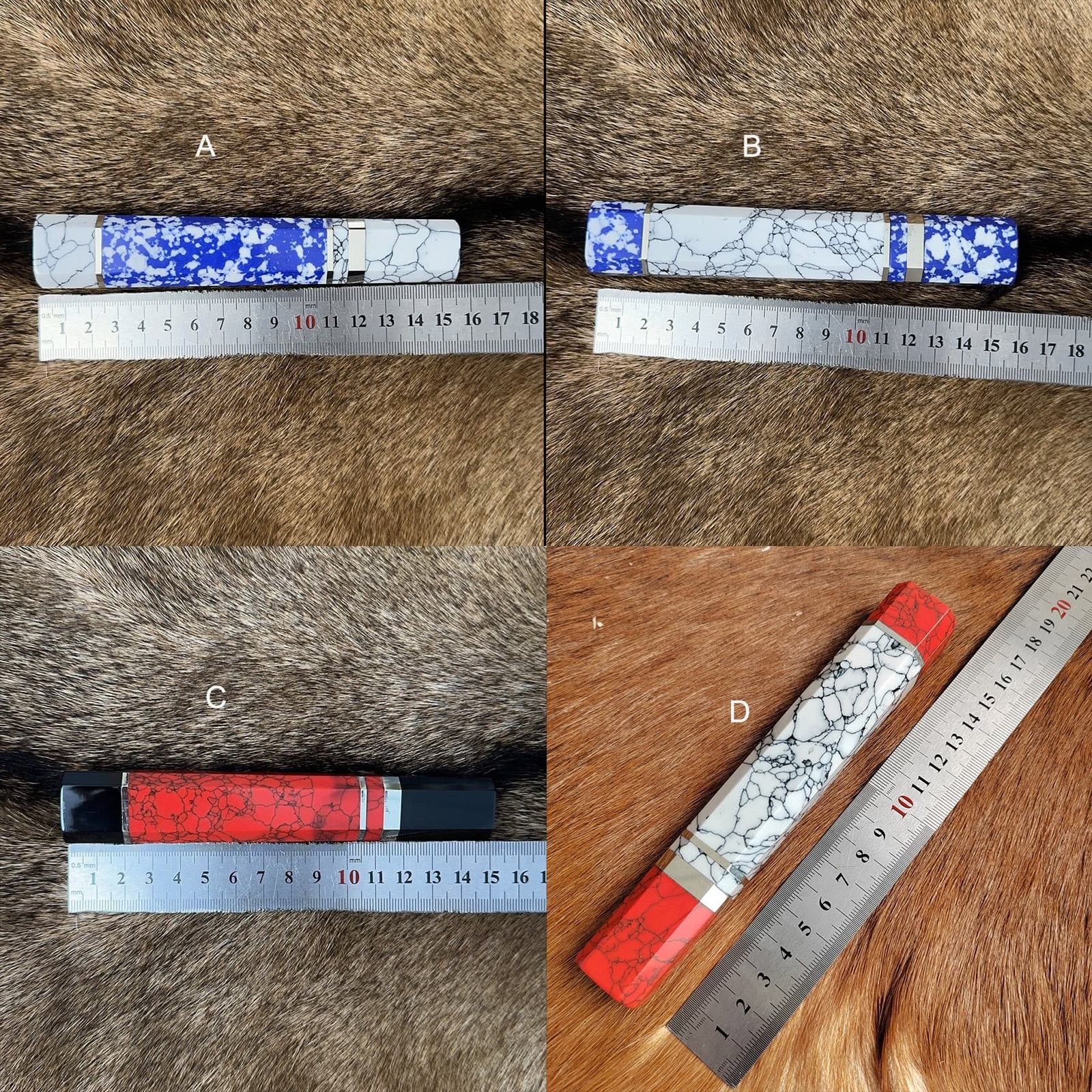 Japanese Style Octagonal Marble Material Handle Making chef Knife Accessory