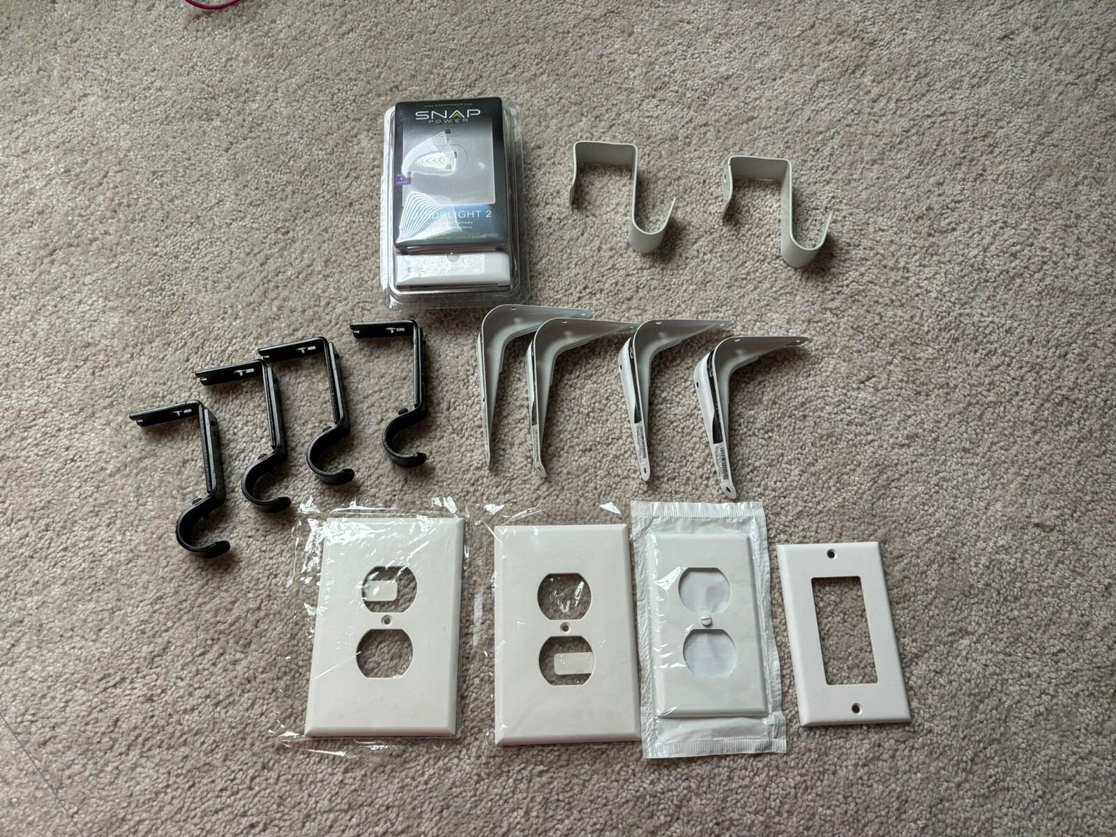 Random Lot 15 of Outlet Covers Receptacle And Shelf Brackets