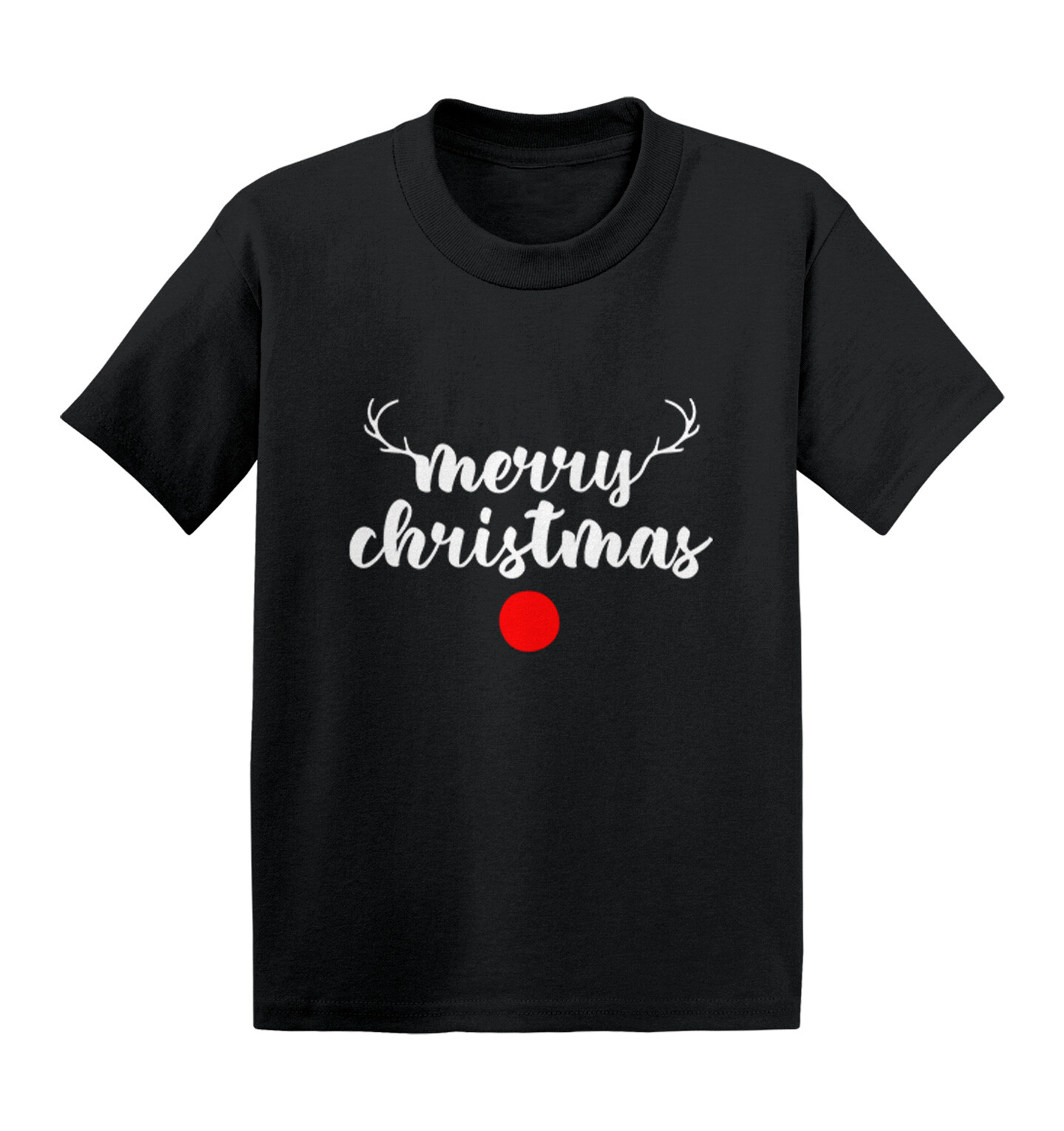 Merry Christmas Rudolph Nose - Xmas Reindeer Holiday Kids T-shirt