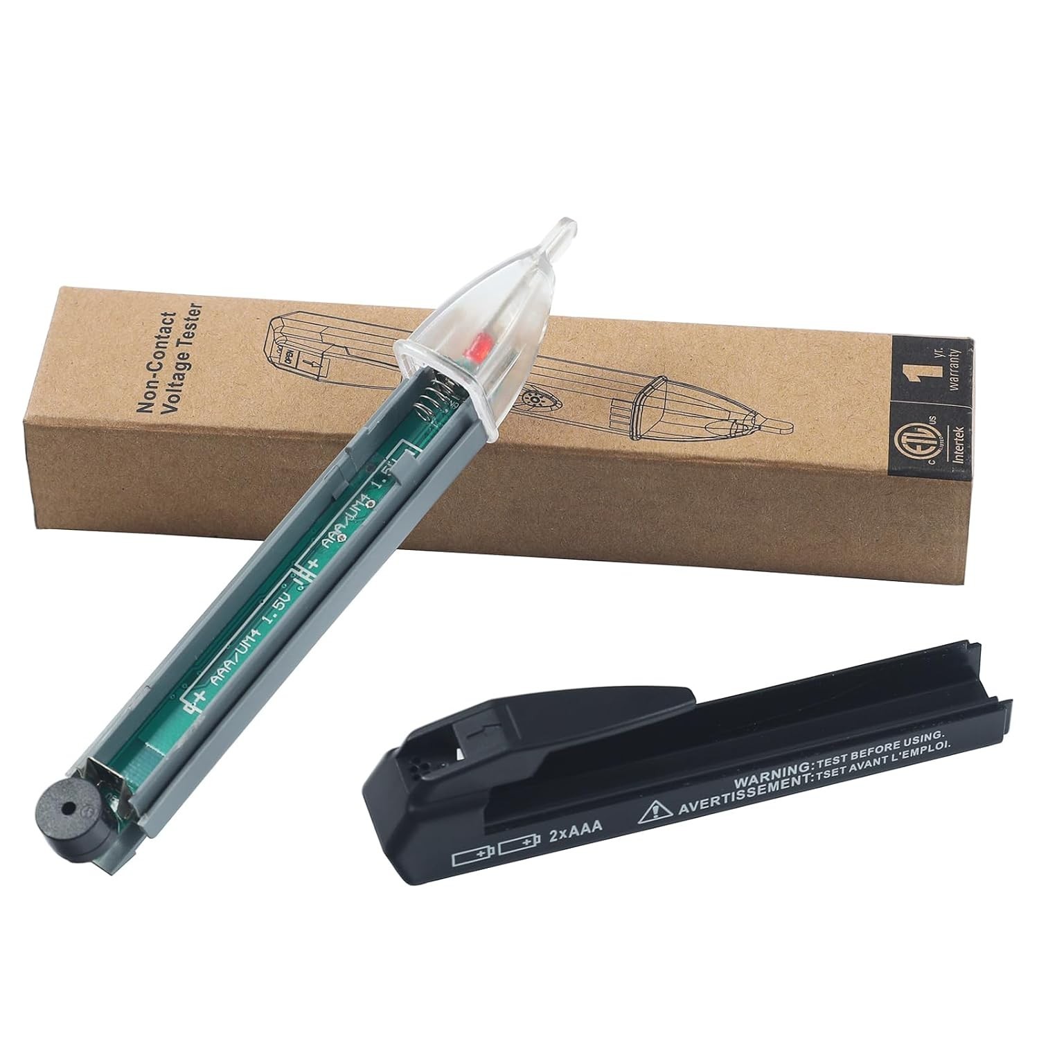 Non-Contact Voltage Tester Tools,LED Flashlight,Buzzer Alarm,AC Voltage Detec...