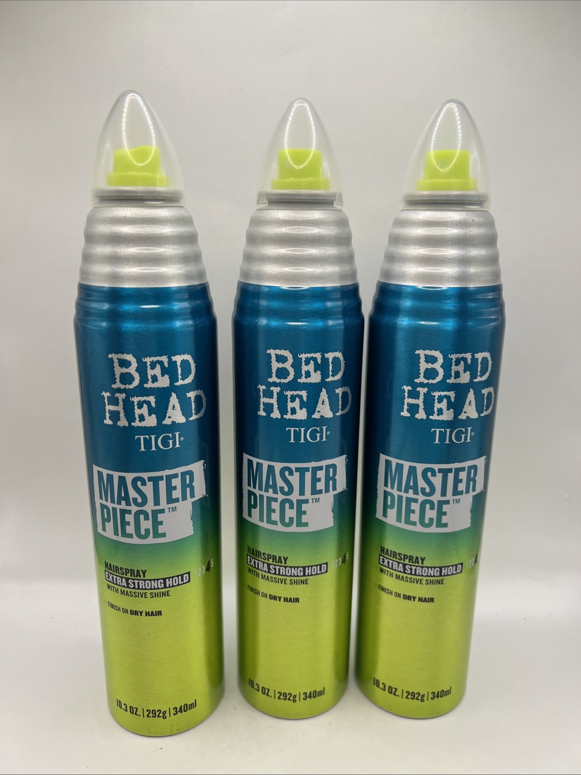 Lot/3 TIGI Bed Head Masterpiece Extra Strong Hold with Massive Shine Hairspray