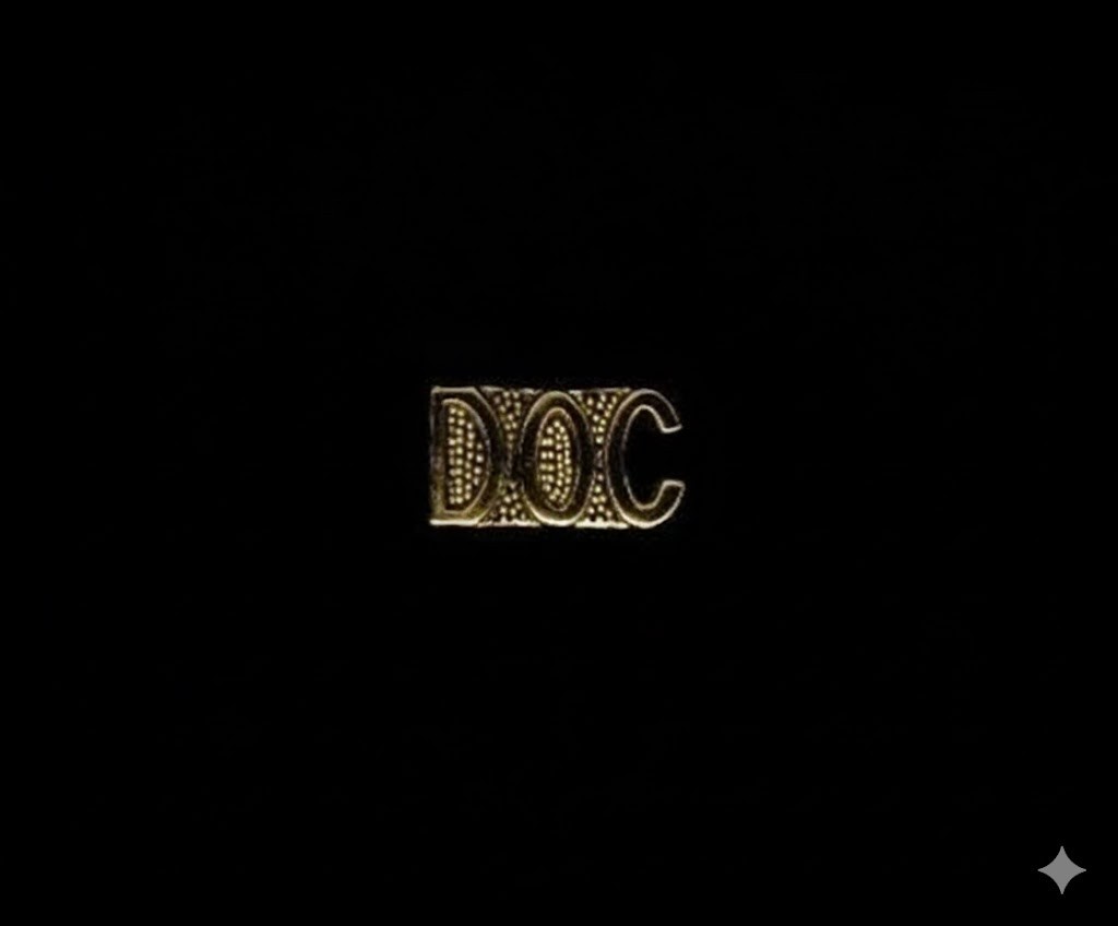 U.S. Military Vietnam DOC Script Gold Tone Lapel Pin