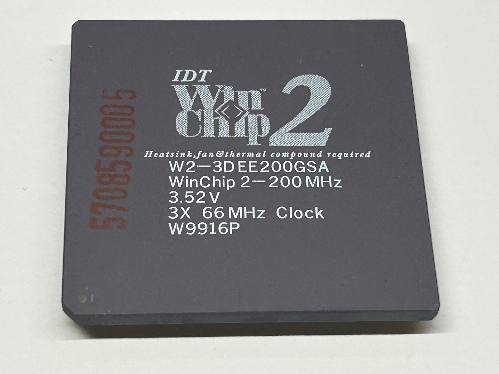 Winchip2-A 3D CPU Socket 7 Vintage 3DEE200GSA IDT CPU