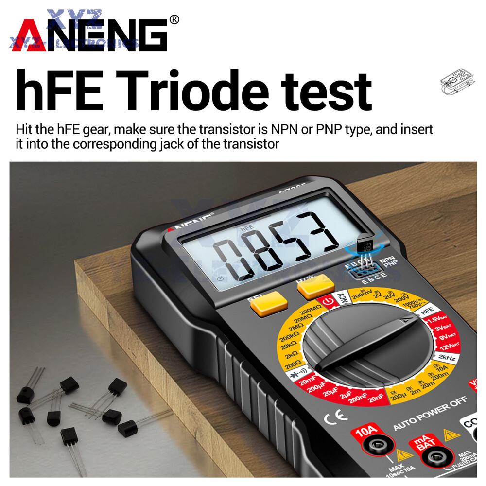 ANENG SZ304 SZ305 Backlight Digital Multimeter NCV AC/DC Votage Current Ohm Test