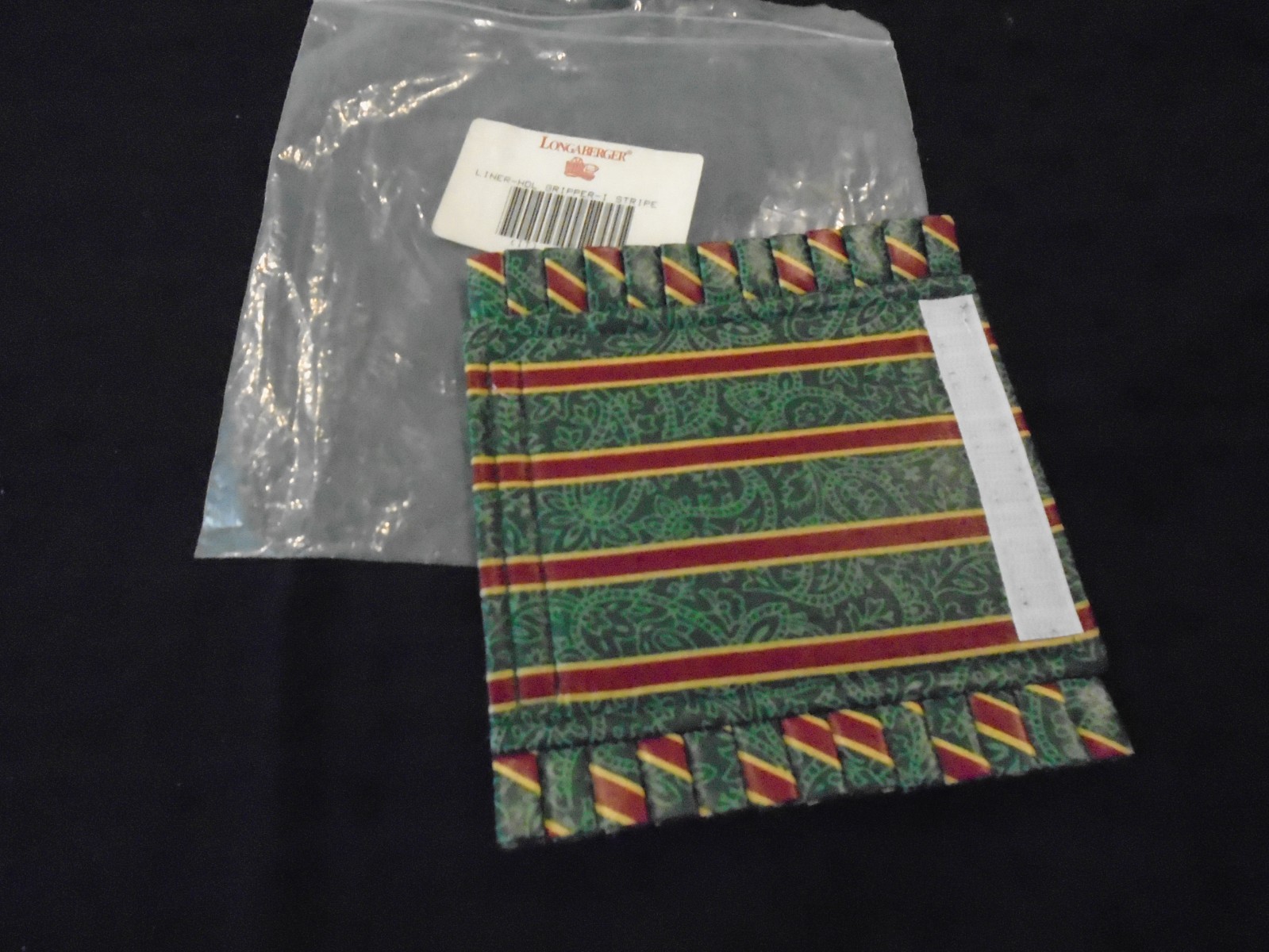 Longaberger Imperial Stripe Basket Handle Gripper-Christmas