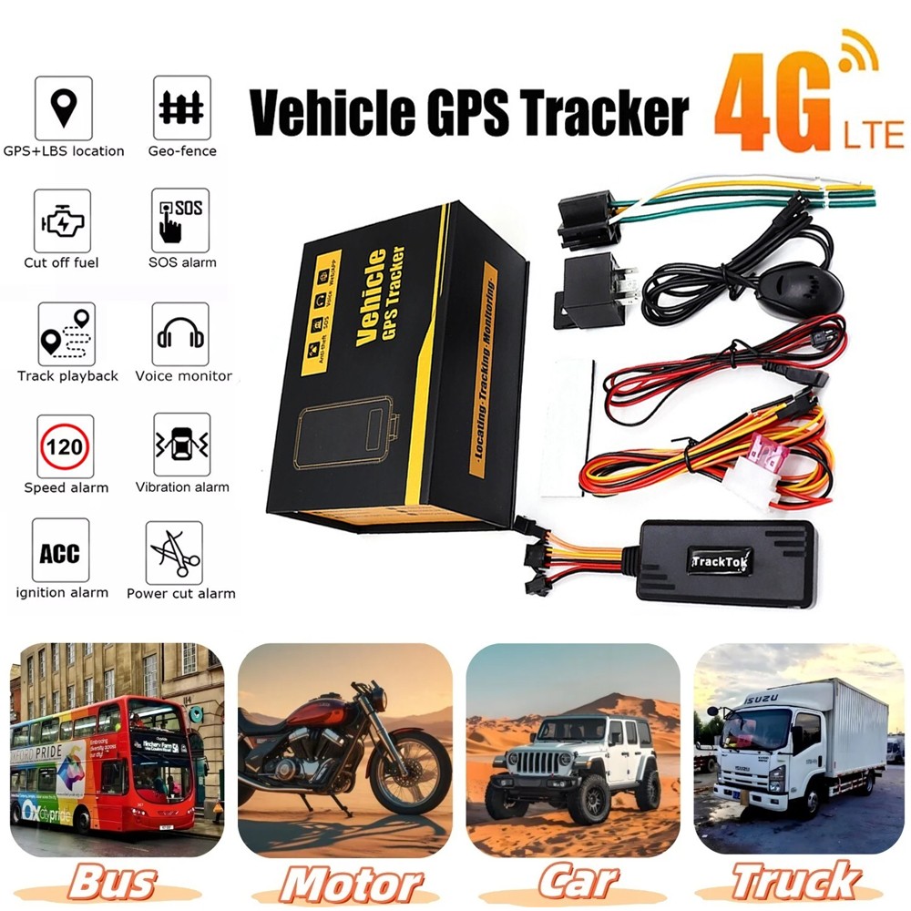 4G Car GPS Tracker Real Time Anti-Lost Locator Device Geography Fencing System
