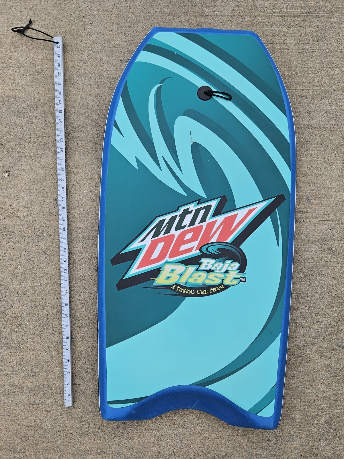 RARE Exclusive Mountain Dew Baja Blast Soda Boogie Body Board Advertising Surf