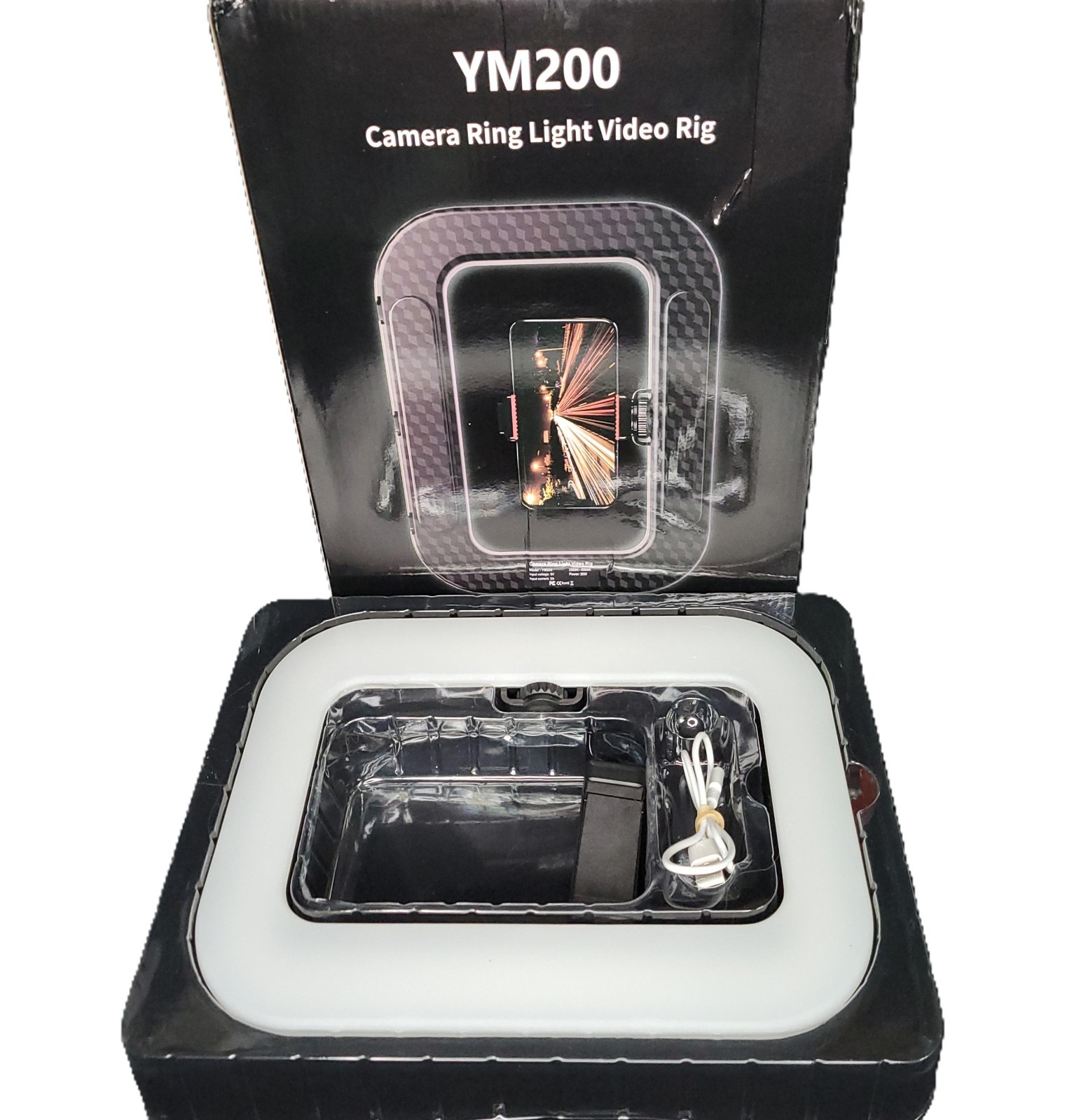 Smartphone YM200 Handheld Camera Ring Light Video Rig - 20W 5V - New in box