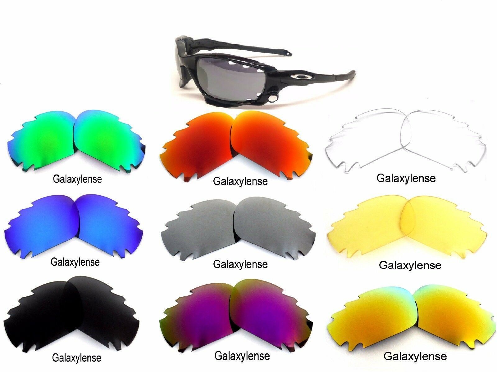 Galaxy Replacement Lenses For Oakley Racing Jacket/Jawbone Vented  Multi-Color