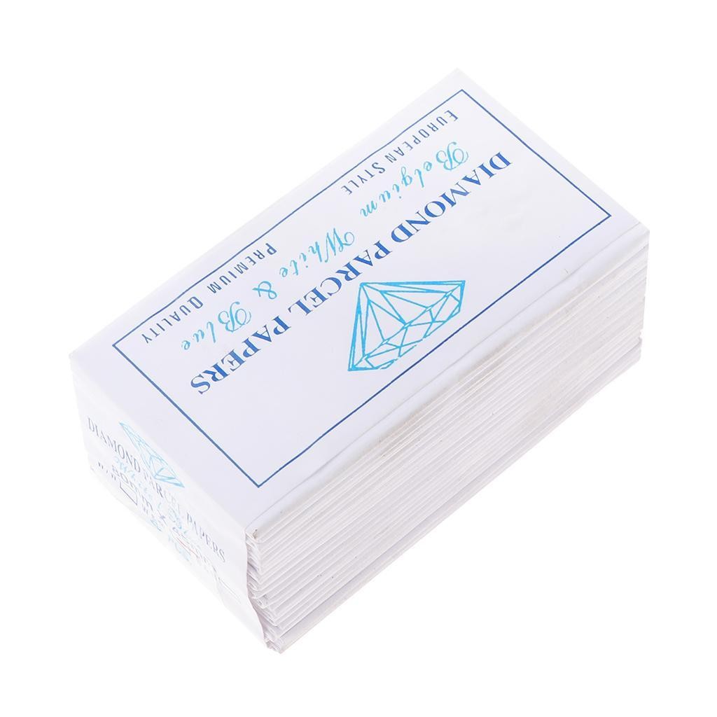 Prettyia 25Pcs Diamond Parcel Papers Blue and White 80 x