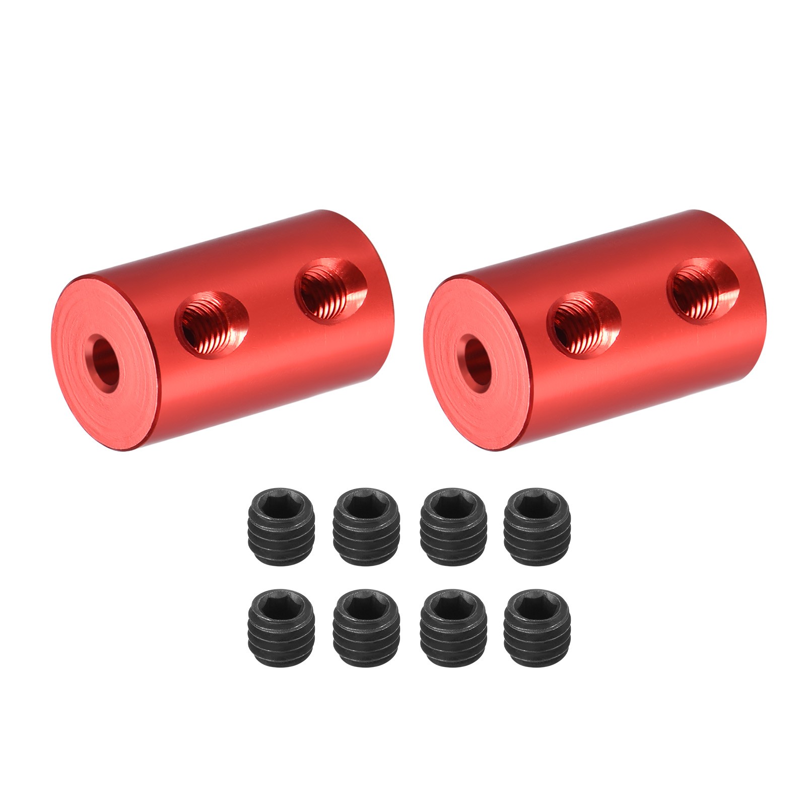 2Pack 3-3mm L20XD12 Shaft Coupling Joint Connector W Screws Aluminum Alloy Red