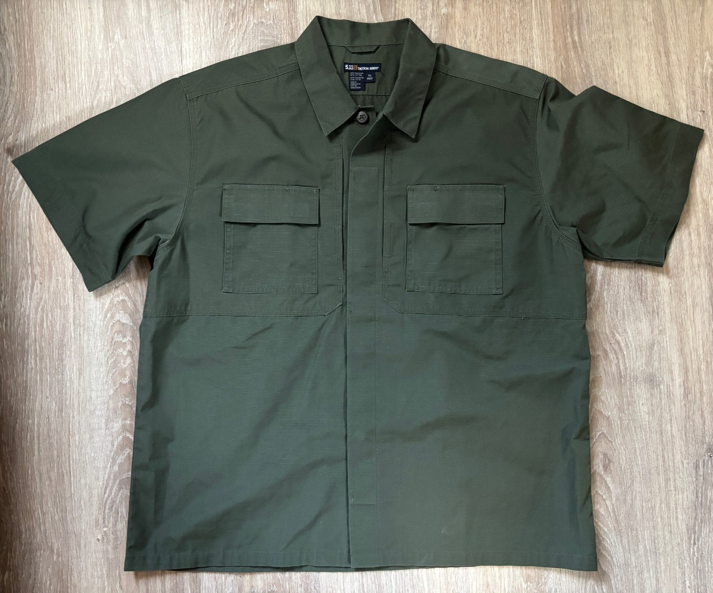 5.11 Tactical Series Green Short Sleeve Shirt Size XL Reg Style 71001