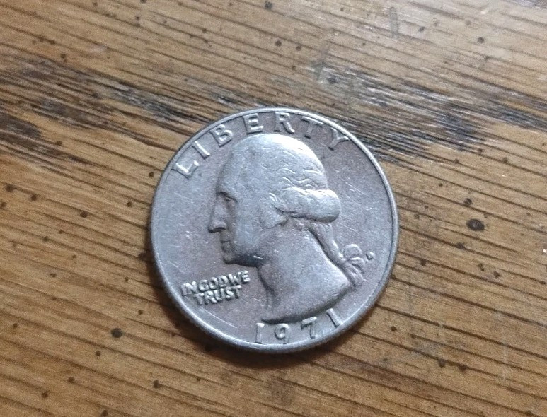 1971 D Quarter Filled D, Letters Touching, & On Rim, Strike Errors See Pics
