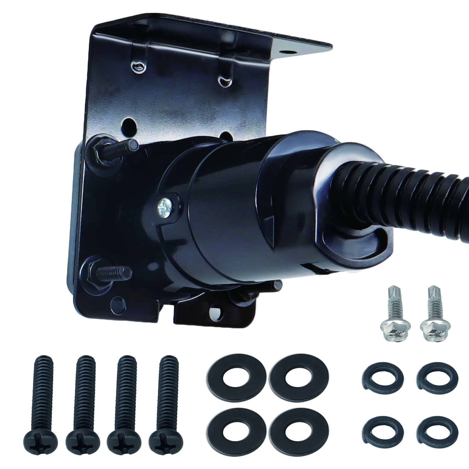 7-Pin RV-Style Trailer Connector Socket Extra Wiring Plug Mounting Bracket 7 Way