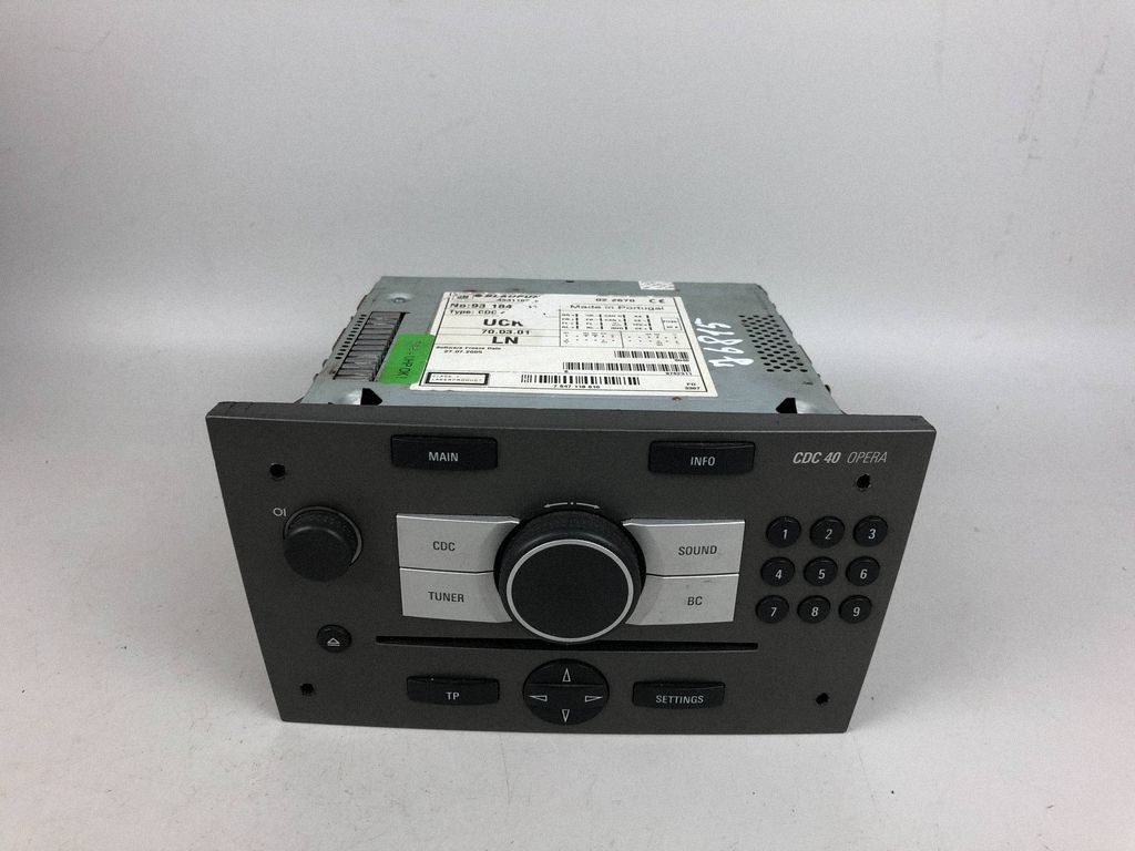 Opel Vectra C 2007 Radio CD GPS player head unit 93184851 FOL39024